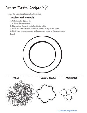 Paper Spaghetti and Meatballs