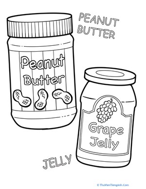 Peanut Butter and Jelly Coloring Page