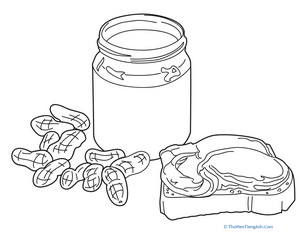 Peanut Butter Coloring Page