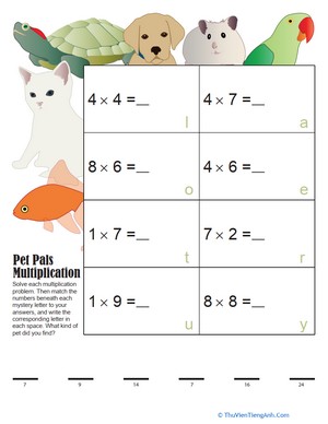 Pet Pals Multiplication