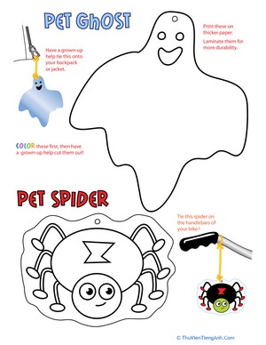 Halloween Cutouts: Spider and Ghost
