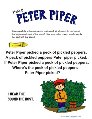 Peter Piper Alliteration