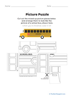 School Bus Picture Puzzle