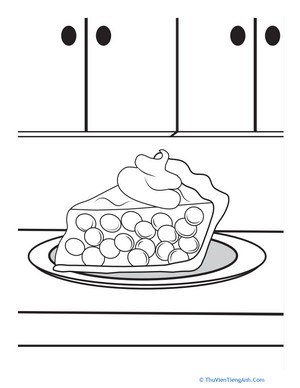 Pie Coloring Page