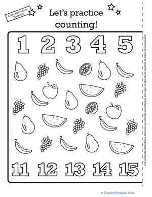 Count the Fruit Activity Placemat