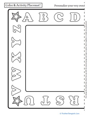 Name Activity Placemat