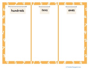 Place Value Mat: Three-Digit Numbers