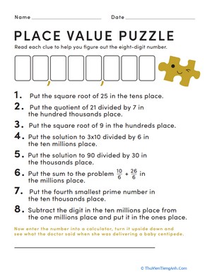 Place Value Puzzle
