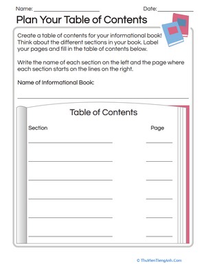 Plan Your Table of Contents