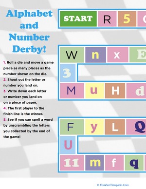 Play Alphabet and Number Derby