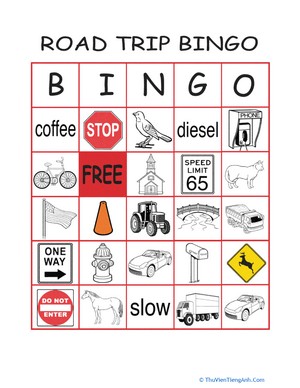 Play Road Trip Bingo #1