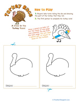 Play the Turkey Drawing Race!