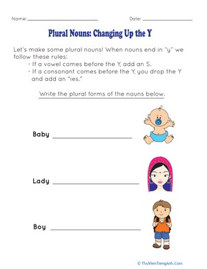 Plural Nouns: Changing Up the Y