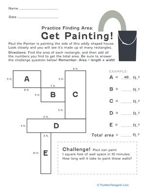 Practice Finding Area: Get Painting!