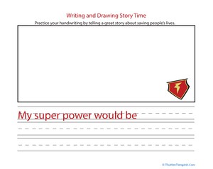 Practice Handwriting: Superhero