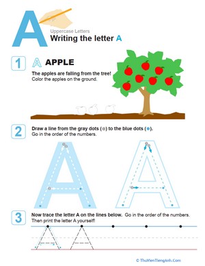 A is for Apple! Practice Writing the Letter A