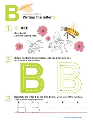 B is for Bees! Practice Writing the Letter B
