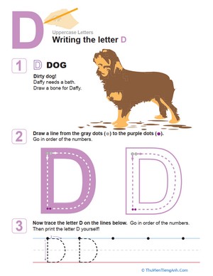 D is for Dog! Practice Writing the Letter D