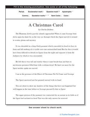 Punctuation: A Christmas Carol