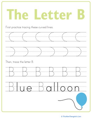 Letter B Tracing Practice