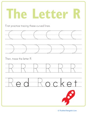 Practice Tracing the Letter R