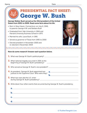 Presidential Fact Sheet: George W. Bush