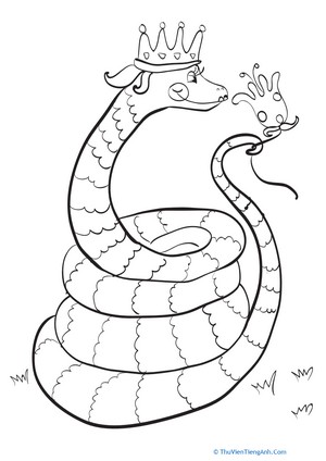 Princess Snake Coloring Page