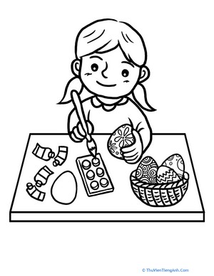 Printable Easter Activities: Easter Egg Coloring