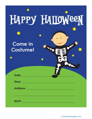 Come in Costume! Halloween Party Flyer