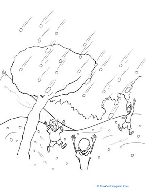Raining Gumballs Coloring Page