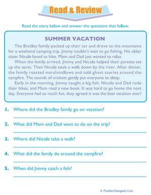 Read and Review: Summer Vacation