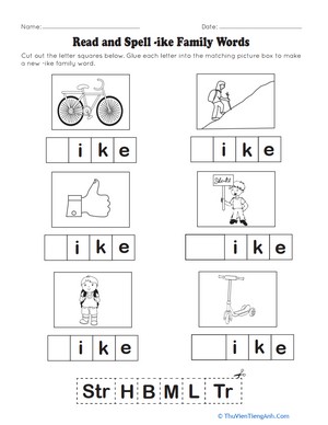 Read and Spell -ike Family Words