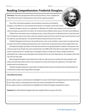 Reading Comprehension: Frederick Douglass