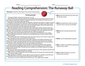 Reading Comprehension: The Runaway Ball