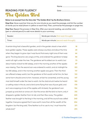 Reading for Fluency: The Golden Bird