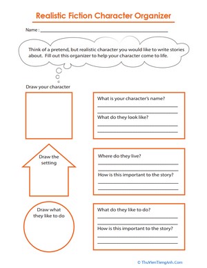 Realistic Fiction Character Organizer