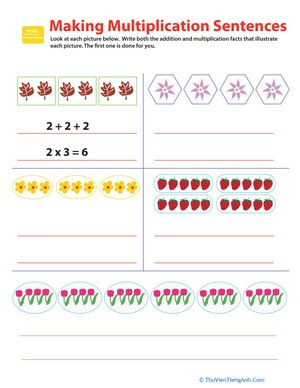 Related Facts: Make Multiplication Sentences