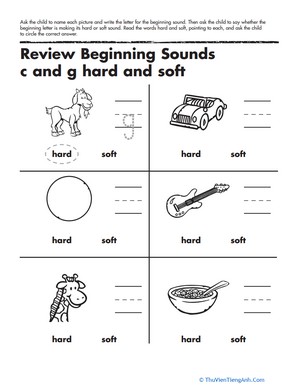 Review Beginning Sounds C and G