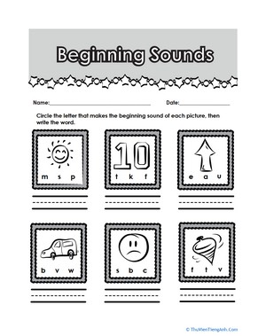 Review Beginning Sounds