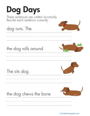 Fix the Sentences: Dog Days