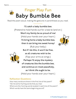 Finger Play Fun: Baby Bumble Bee