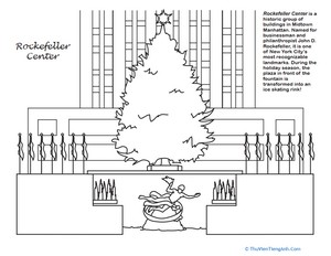 Rockefeller Christmas Coloring Page