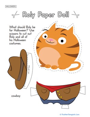 Roly Halloween Paper Doll