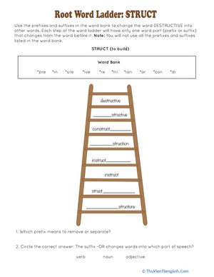 Root Word Ladder: Struct