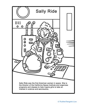 Sally Ride Coloring Page