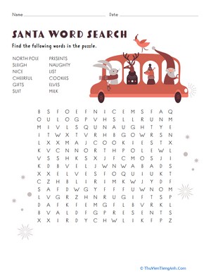 Santa Word Search