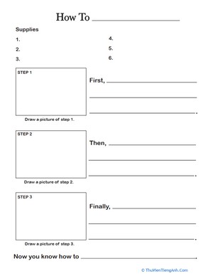 Scaffolded How-To Writing Worksheet
