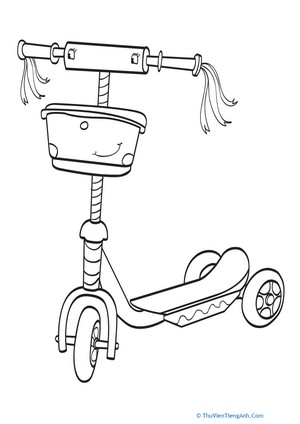Toy Scooter Coloring Page