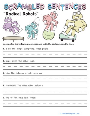 Scrambled Sentences: Radical Robots