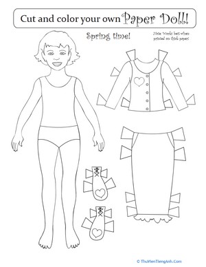Seasonal Paper Dolls: Spring Girl